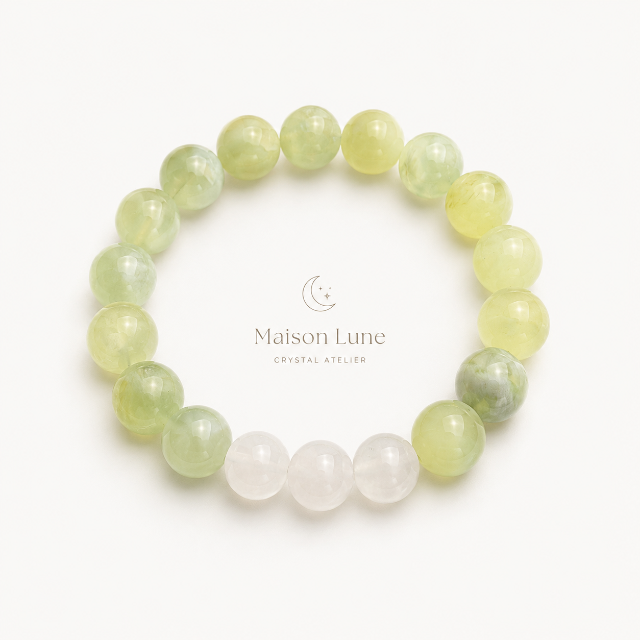 Green Grape Frost crystal bracelet by Maison Lune