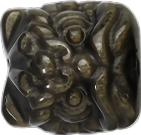Golden Obsidian Guardian Lion 12mm