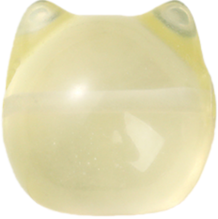 Lemon Quartz Faceless Cat 14mm