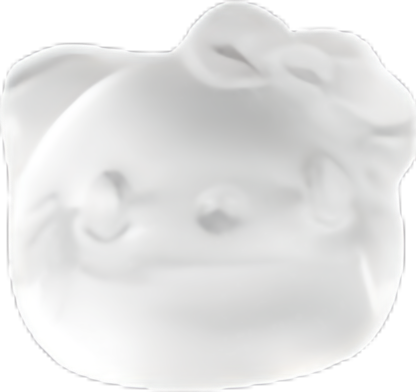 White Quartz Kitty 14mm