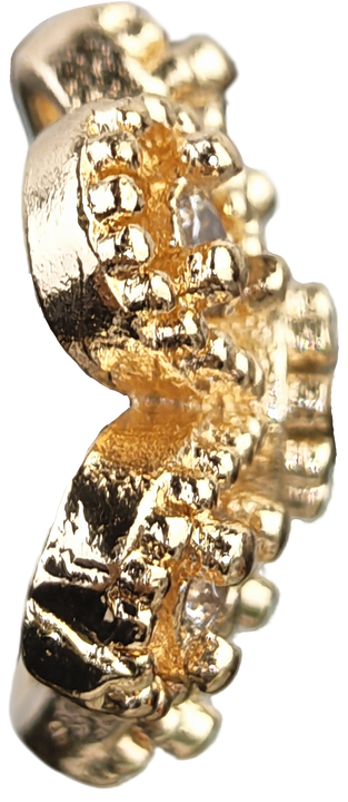 Gold Blossom Bead Cap — Left 8mm