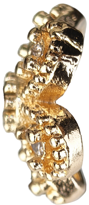 Gold Blossom Bead Cap — Right 8mm