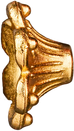 Gold Trumpet Flower Cap — Left 7mm