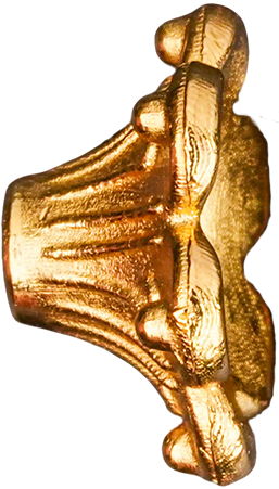 Gold Trumpet Flower Cap — Right 7mm