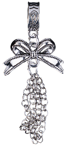 Antique Silver Bow Tassel 16mm