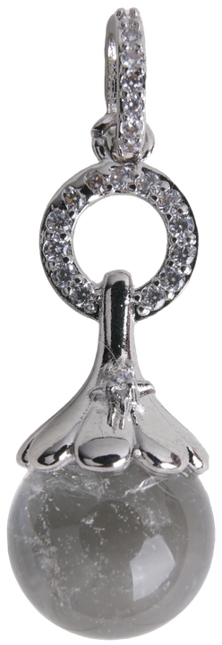 Frost Moon Silver Bell Pendant 15mm