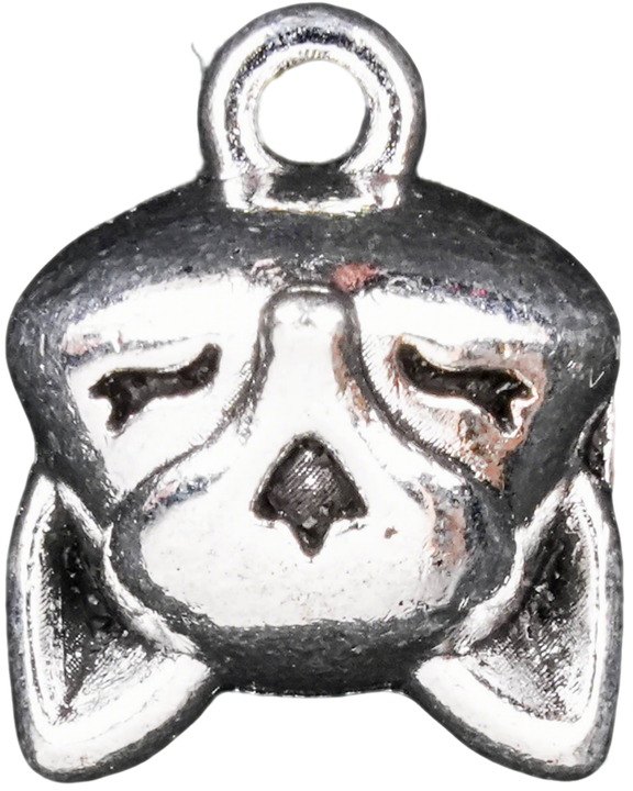 Polished Silver Fox Pendant 13mm