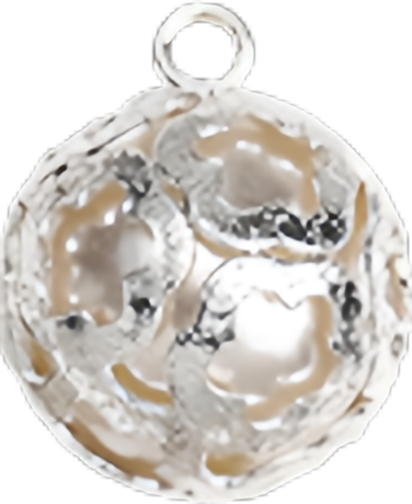 Silver Star Flower-Ball Pendant 9mm