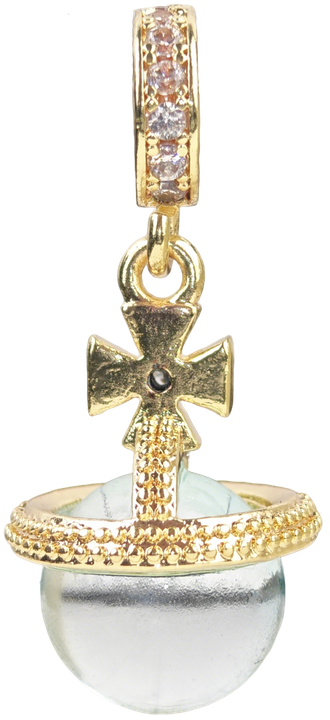 Vintage Gold Cross-Star Drop 10mm