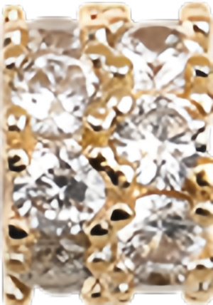 Double-Row Gold Zircon Spacer 6mm