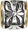 Double Silver Flower Spacer 8mm