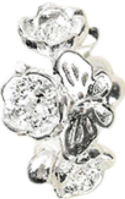 Silver Flower Bow Spacer — Large 6mm