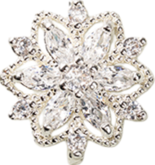 White Snowflake Spacer 11mm