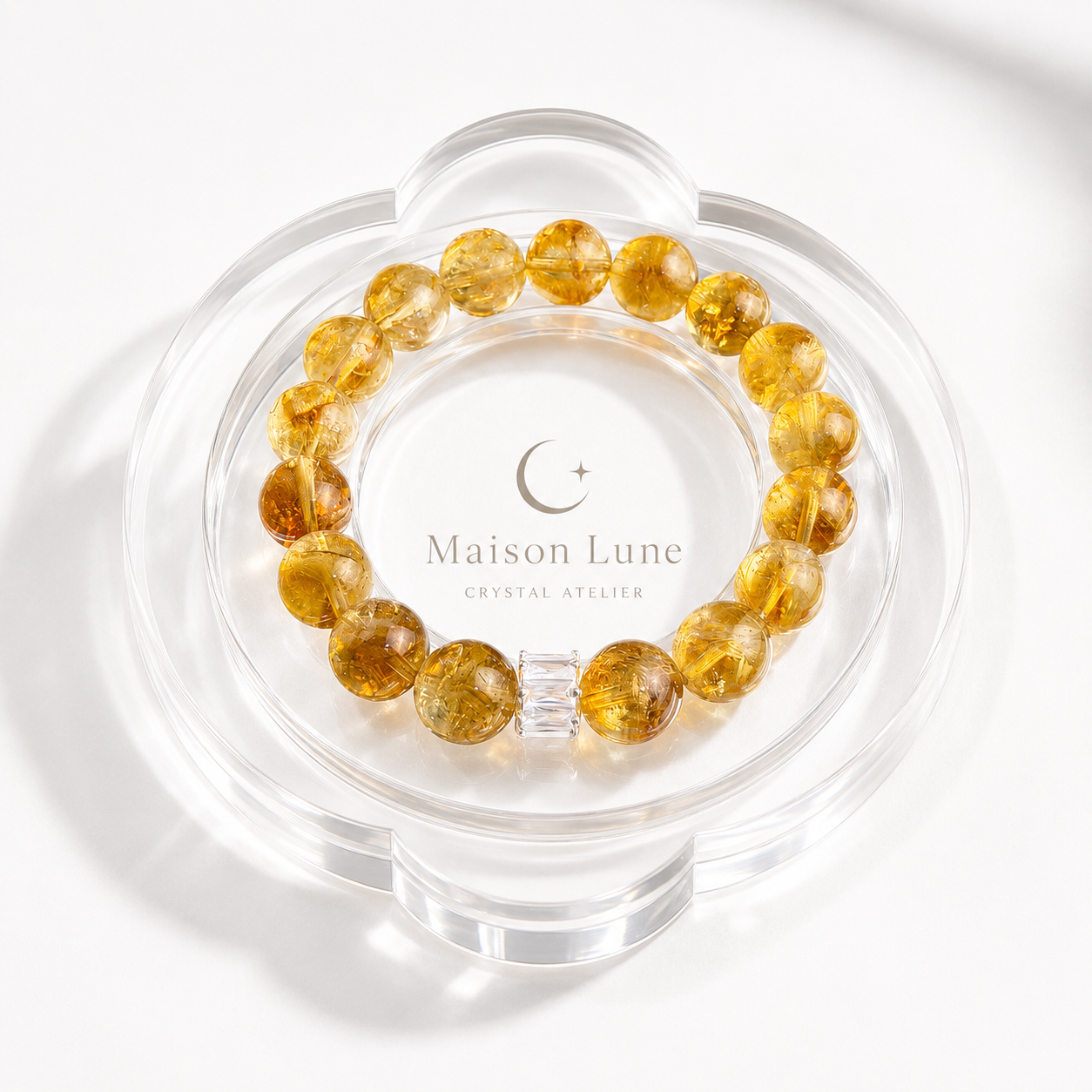 Abundant Golden Fortune crystal bracelet by Maison Lune