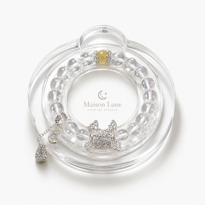 Butterfly Fortune crystal bracelet by Maison Lune