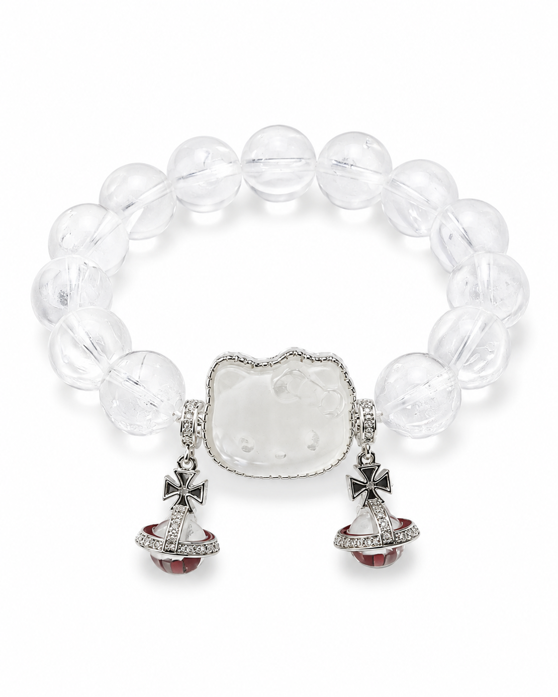 Celestial Guardian Cat crystal bracelet by Maison Lune