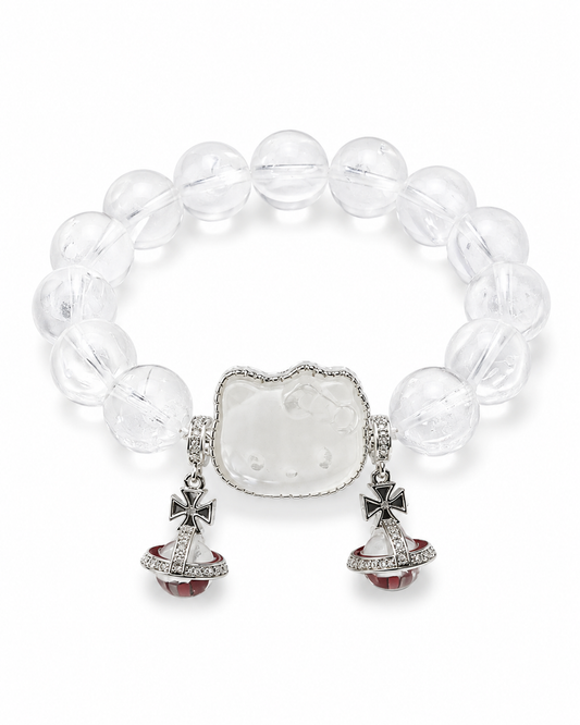 Celestial Guardian Cat crystal bracelet by Maison Lune