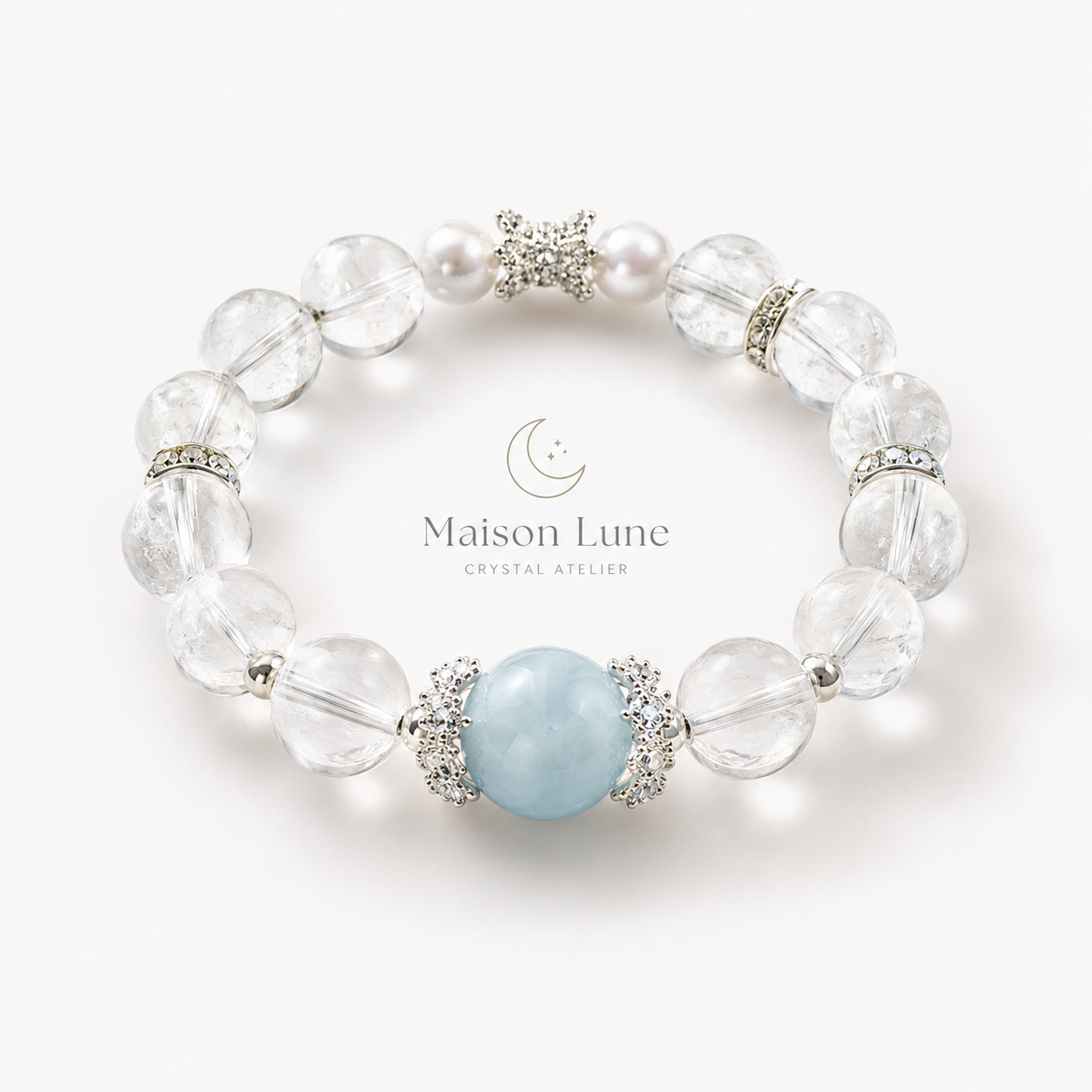 Deep Sea Shimmer crystal bracelet by Maison Lune