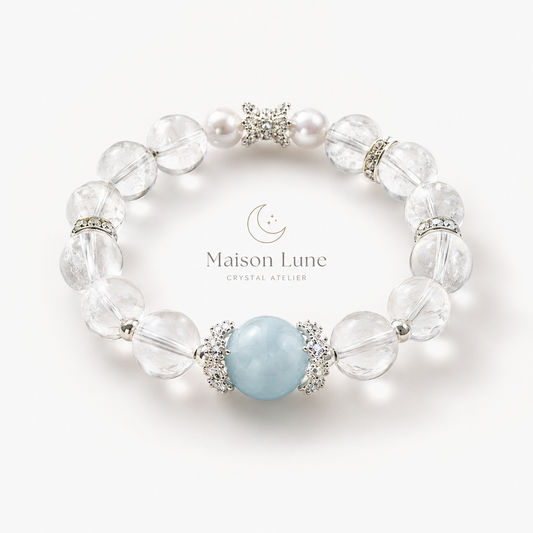 Deep Sea Shimmer crystal bracelet by Maison Lune