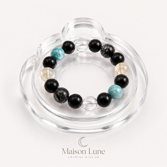 Inkstone Tides crystal bracelet by Maison Lune