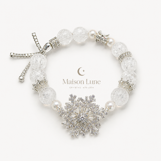 Snowfall Serenity crystal bracelet by Maison Lune