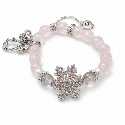 Spinning Snowflake crystal bracelet by Maison Lune