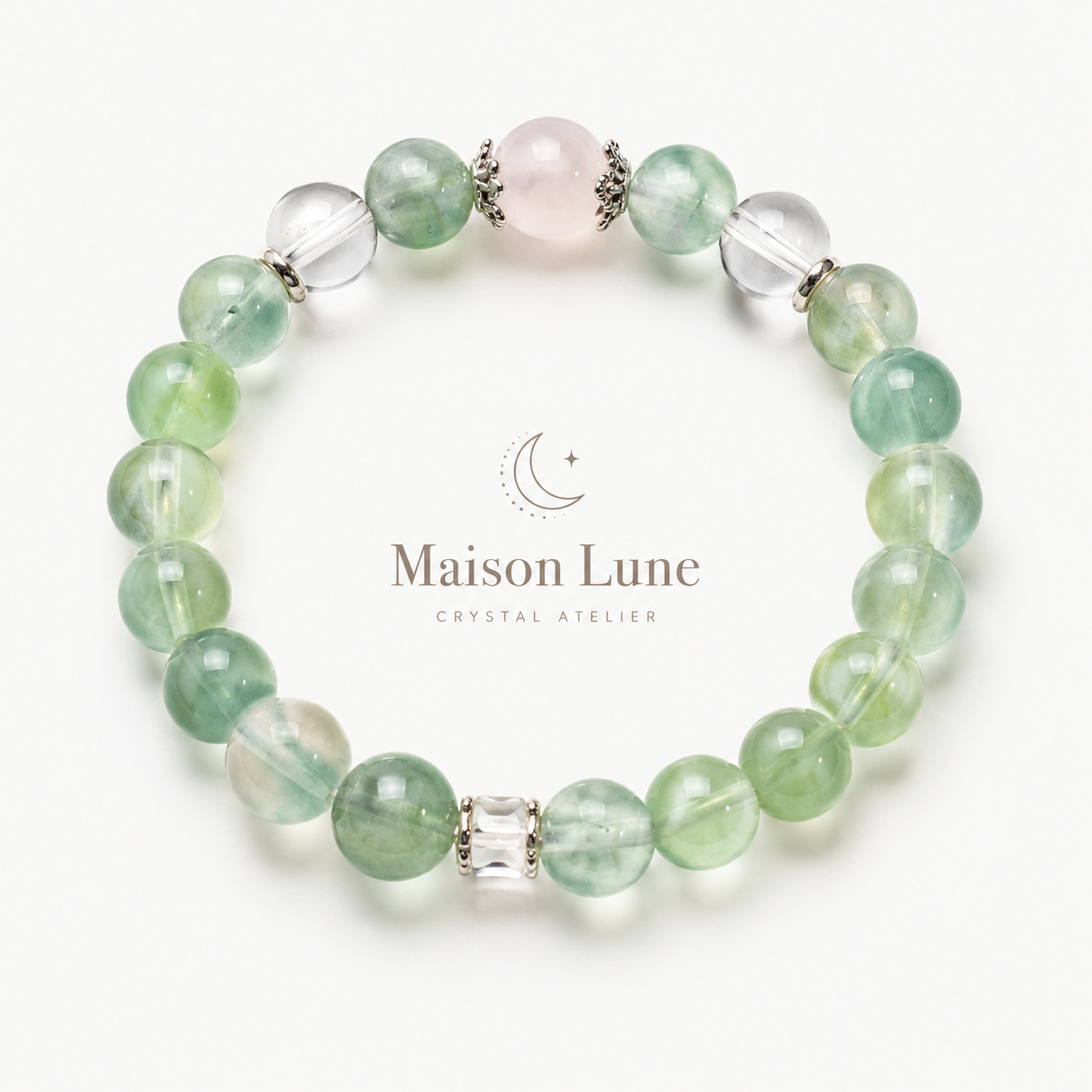 Verdant Journey crystal bracelet by Maison Lune