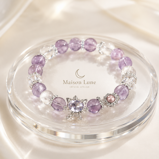 Violet Cloud Blessing crystal bracelet by Maison Lune