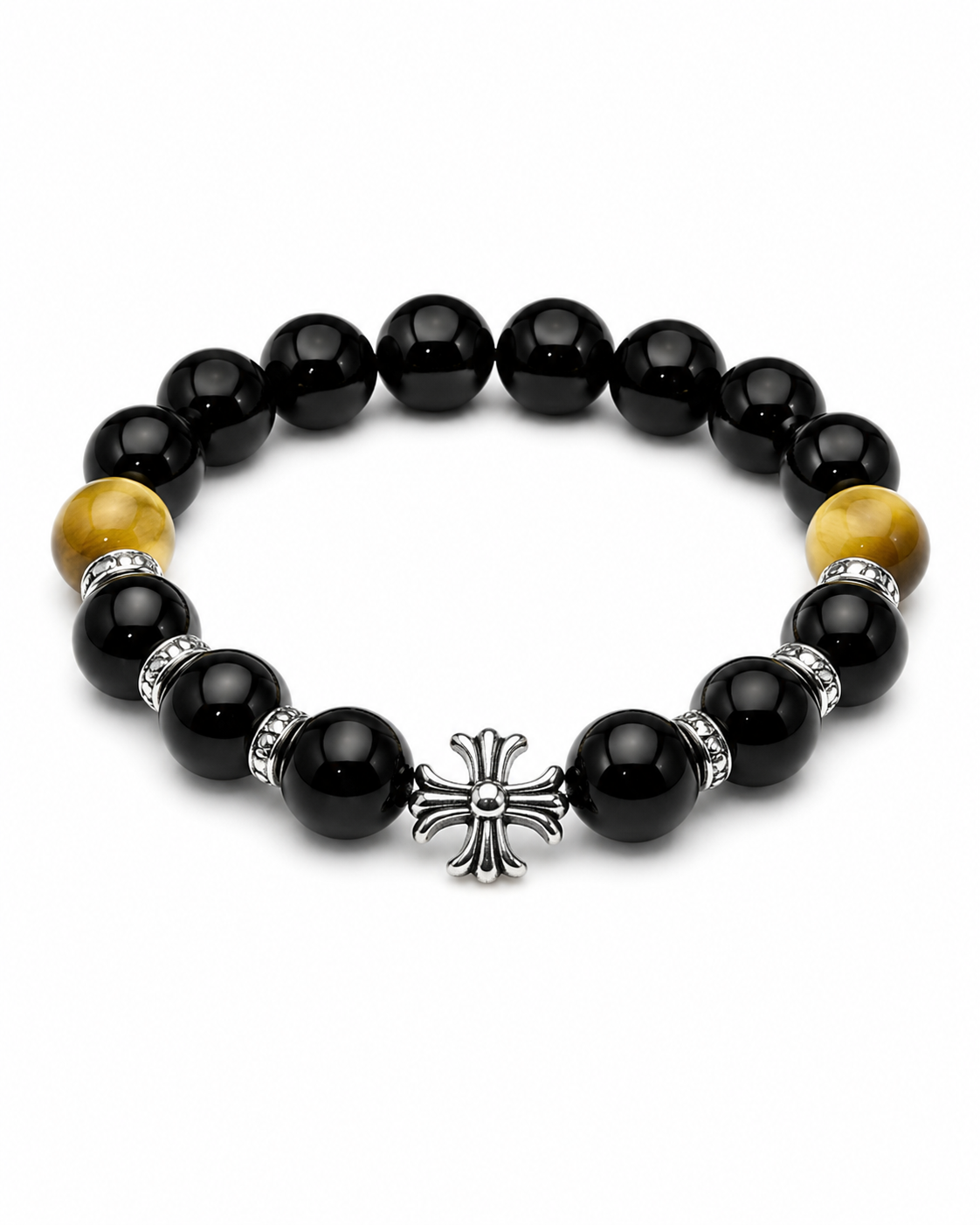 Black Gold Cross crystal bracelet